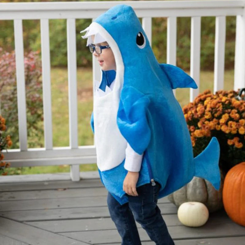 New Arrival Toddler Shark Cosplay Costume – Unisex Child Halloween & Carnival Outfit for Kids