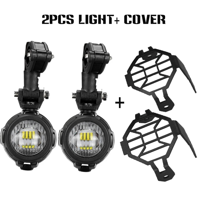 For R1250GS ADV Motorcycle LED Fog Lights F800GS R 1250 GS LC Auxiliary Fog Light Assemblie For Yamaha MT07 MT09 E9 Mark