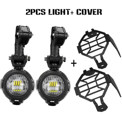 For R1250GS ADV Motorcycle LED Fog Lights F800GS R 1250 GS LC Auxiliary Fog Light Assemblie For Yamaha MT07 MT09 E9 Mark