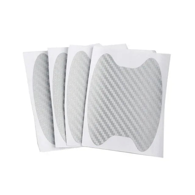 4-Piece Carbon Fiber Car Door Handle Protective Stickers - Urbizia