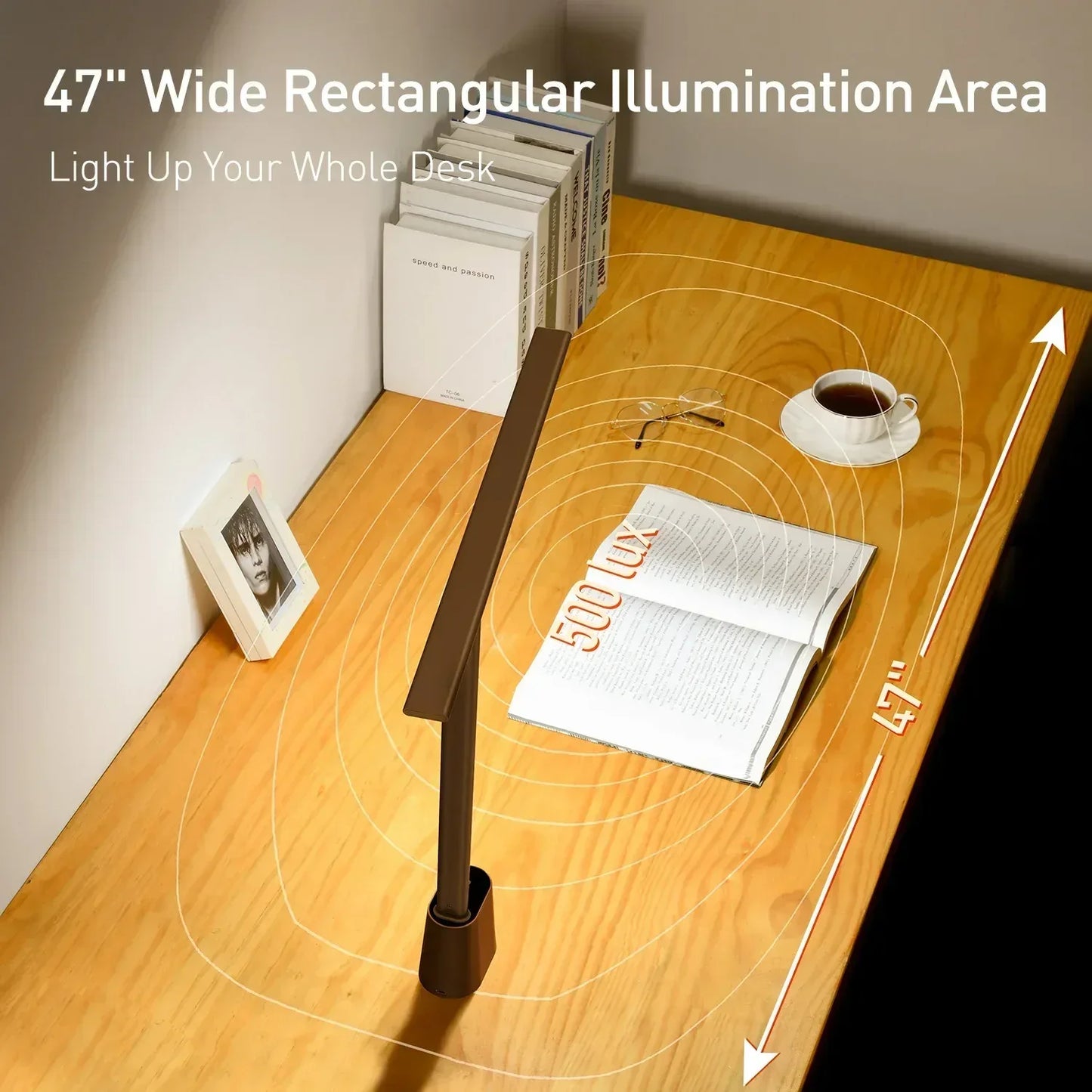 Baseus LED Desk Lamp Eye Protection Study Dimmable Office Light Foldable Table Lamp Smart Adaptive Brightness Bedside Read Lamp - Urbizia