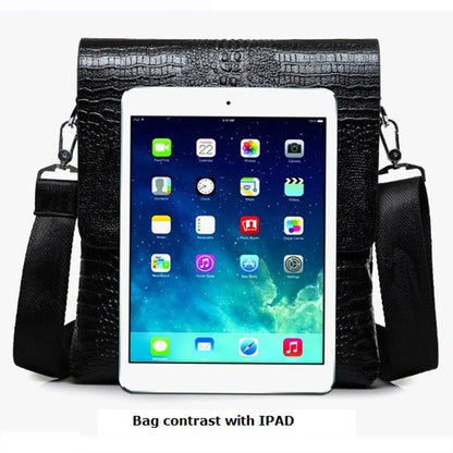 Luxury Brand Messenger Bag Men Leather Business Alligator Shoulder Bag Male Casual Satchel Crocodile Grain Crossbody Bag For Men