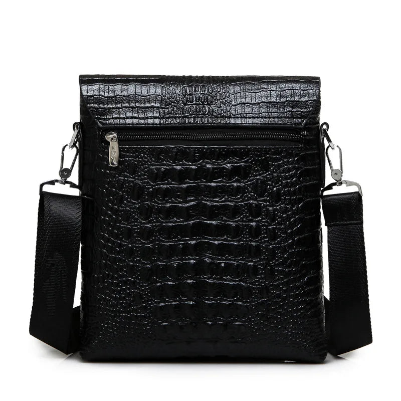 Luxury Brand Messenger Bag Men Leather Business Alligator Shoulder Bag Male Casual Satchel Crocodile Grain Crossbody Bag For Men