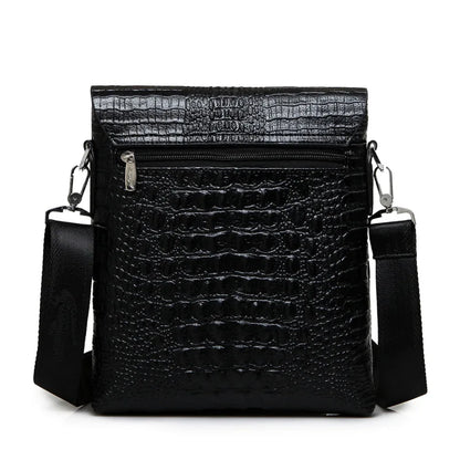 Luxury Brand Messenger Bag Men Leather Business Alligator Shoulder Bag Male Casual Satchel Crocodile Grain Crossbody Bag For Men