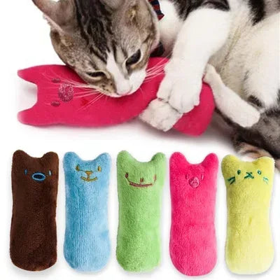 Teeth Grinding Catnip Toys Funny Interactive Plush Cat Toy Pet Kitten Chewing Vocal Toy Claws Thumb Bite Cat mint For Cats - Urbizia