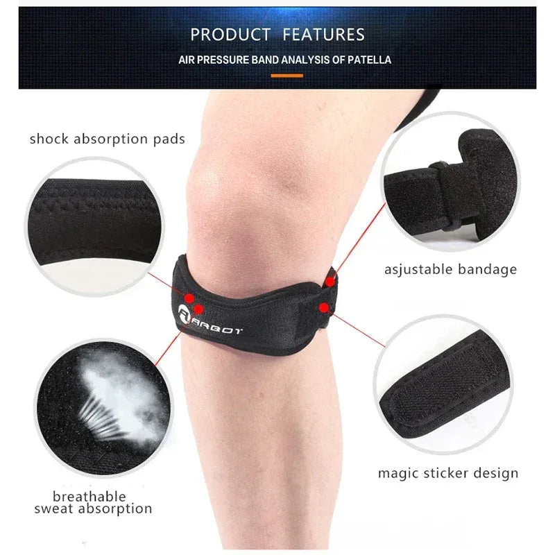 1 Piece Knee Patellar Tendon Knee Support Strape Brace Adjustable Shock Absorption Compression Knee Pad Sleeve for Basketball - Urbizia