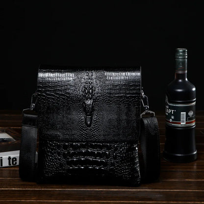 Luxury Brand Messenger Bag Men Leather Business Alligator Shoulder Bag Male Casual Satchel Crocodile Grain Crossbody Bag For Men