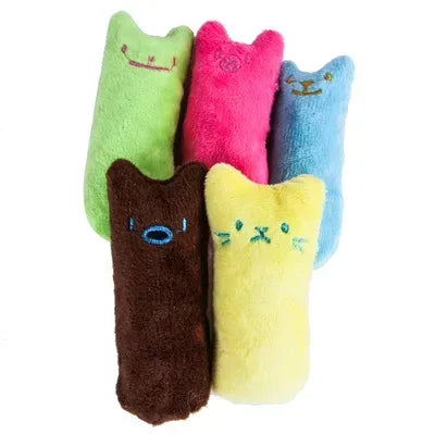 Teeth Grinding Catnip Toys Funny Interactive Plush Cat Toy Pet Kitten Chewing Vocal Toy Claws Thumb Bite Cat mint For Cats - Urbizia
