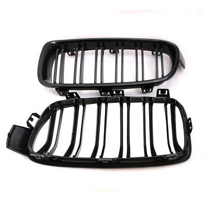 Car Front Bumper Racing Grille Grill For BMW 3 Series F30 F31 F35 F80 2012 2013 2014 2015-2018 1 Pair Gloss Black Kidney Grills