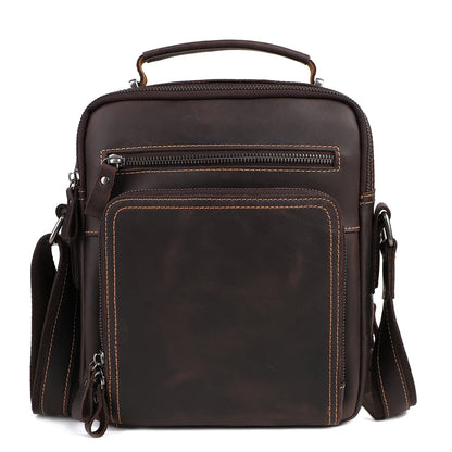 JOYIR New Genuine Leather Men Vintage Handbags Small Flap Men's Shoulder Bag Casual Office Messenger Bags Fashion Crossbody Bag
