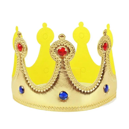 Halloween King Red Cloak Costume – Adult & Kids Prince Robe with Crown