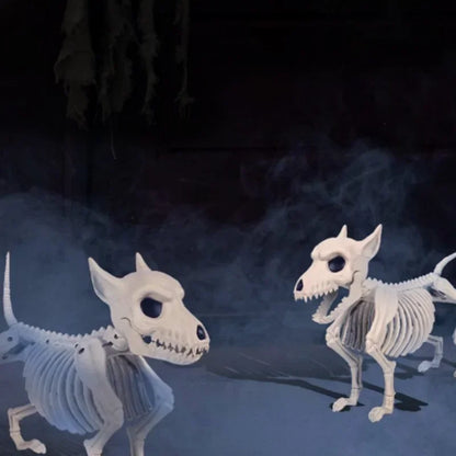 Halloween Little Wolf Skeleton Decoration – Creative Indoor & Outdoor Home Ornament