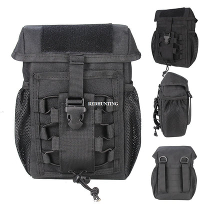 Tactical Pouch CS Dump Drop Pouch Outdooer Utility Pouch Bag Waterproof 1000D Nylon Folding Molle Dump Bag for Outdoor Hiking
