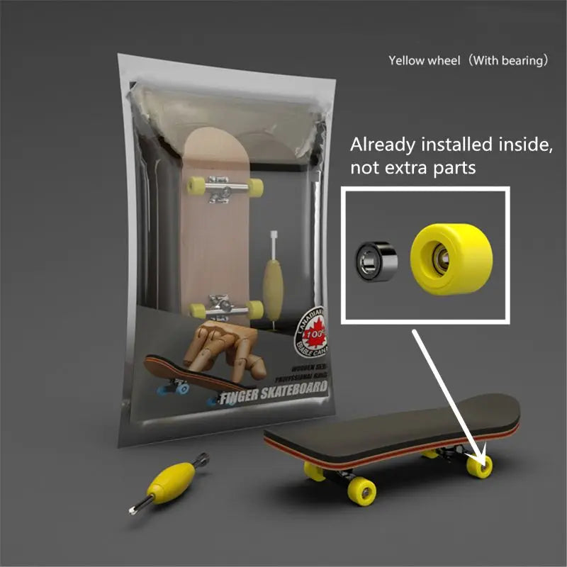 Finger SkateBoard Wooden Fingerboard Toy Professional Stents Finger Skate Set Novelty Children Christmas Gift