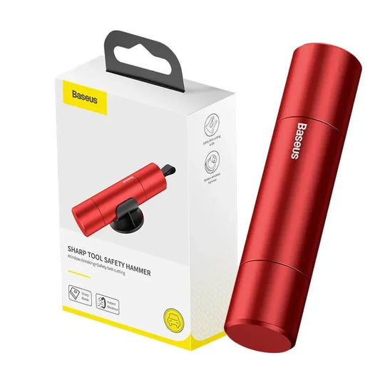 Baseus Car Safety Hammer Auto Emergency Glass Window Breaker Seat Belt Cutter Life-Saving Escape Car Emergency Tool - Urbizia