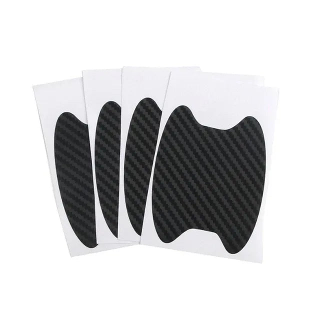 4-Piece Carbon Fiber Car Door Handle Protective Stickers - Urbizia