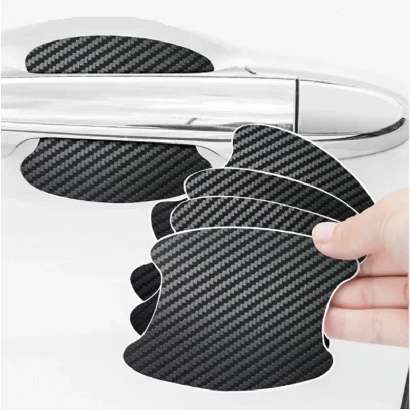 4-Piece Carbon Fiber Car Door Handle Protective Stickers - Urbizia