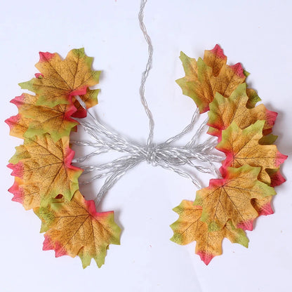 Maple Leaf LED Light String Garland