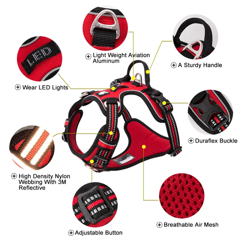 Truelove Four-Point Reflective Dog Harness