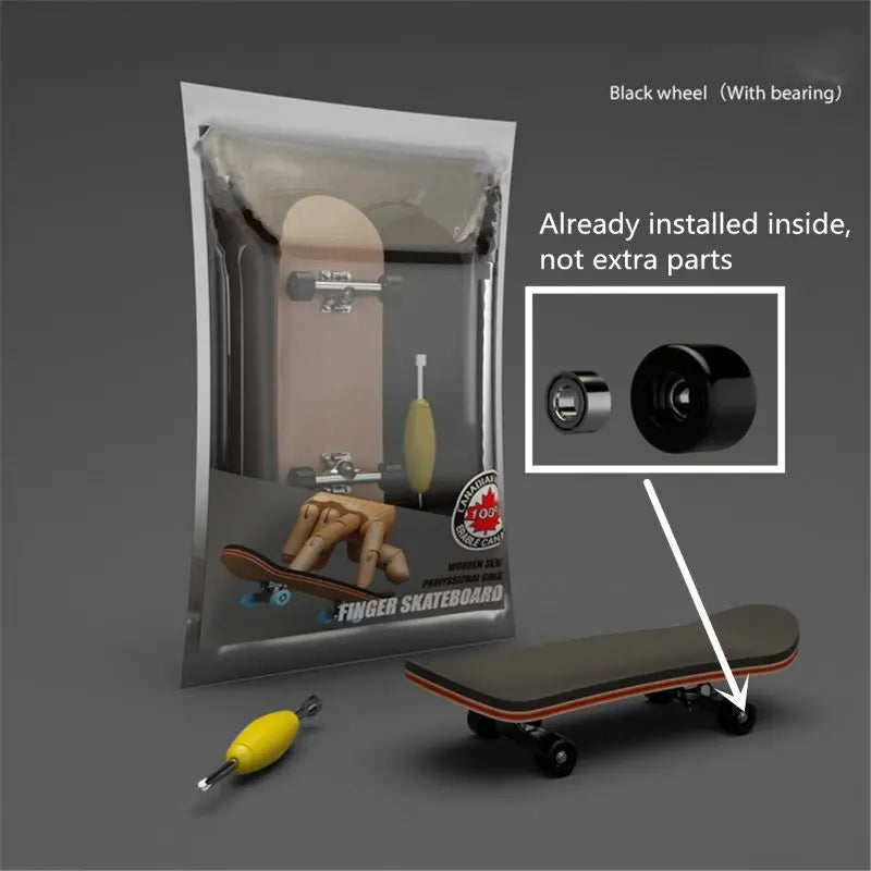 Finger SkateBoard Wooden Fingerboard Toy Professional Stents Finger Skate Set Novelty Children Christmas Gift