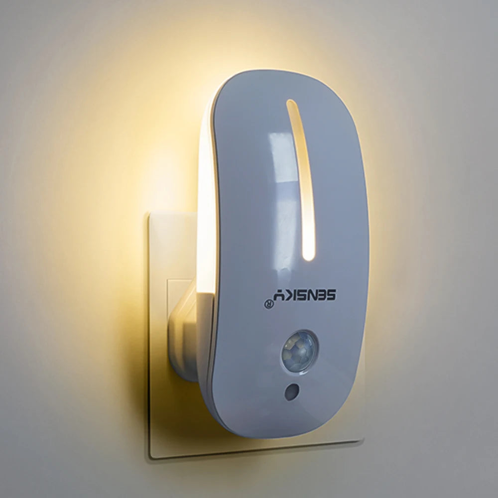 SENSKY  Motion Sensor LED Night Light US PLUG  EU PLUG UK PLUG  For Hallway Pathway