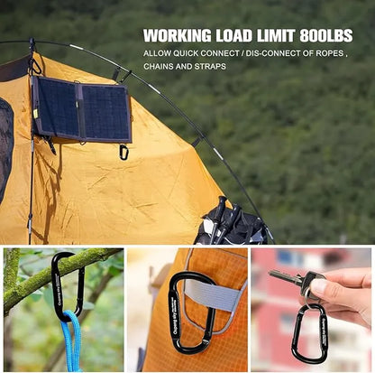 Heavy Duty Iron Carabiner Clip Set – 6pcs - Urbizia