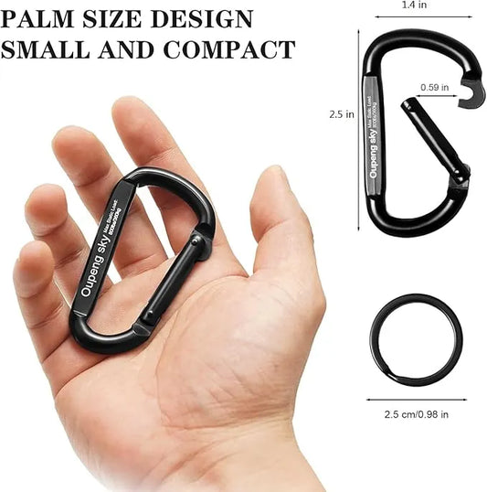 Heavy Duty Iron Carabiner Clip Set – 6pcs - Urbizia