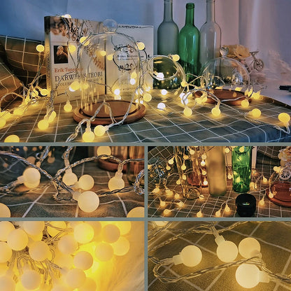 13M LED Ball String Lights – Outdoor & Indoor