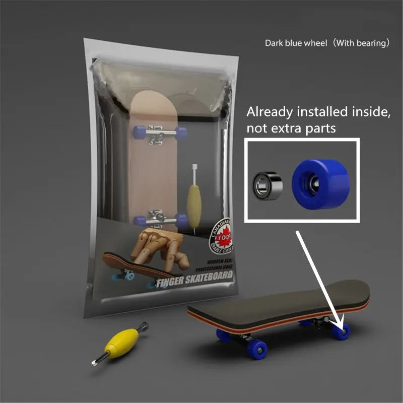 Finger SkateBoard Wooden Fingerboard Toy Professional Stents Finger Skate Set Novelty Children Christmas Gift