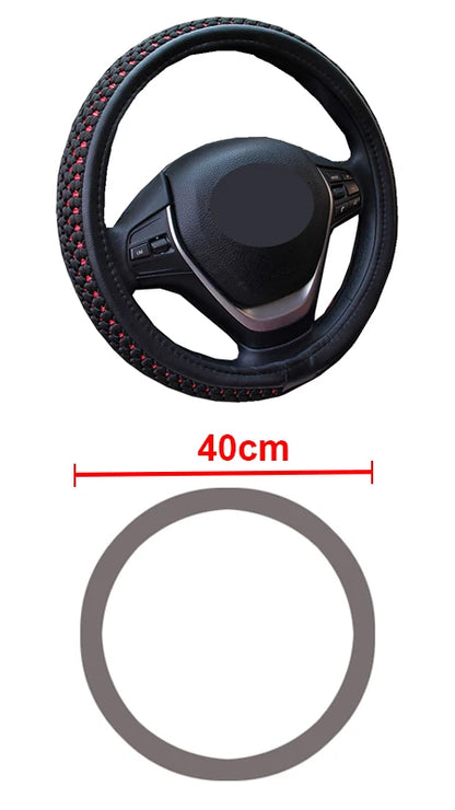Car Steering Wheel Cover Wrap Volant Ice Silk Truck Lorry Bus Non-slip Diameters For 36 38 40 42 45 47 50 CM Auto Accessories