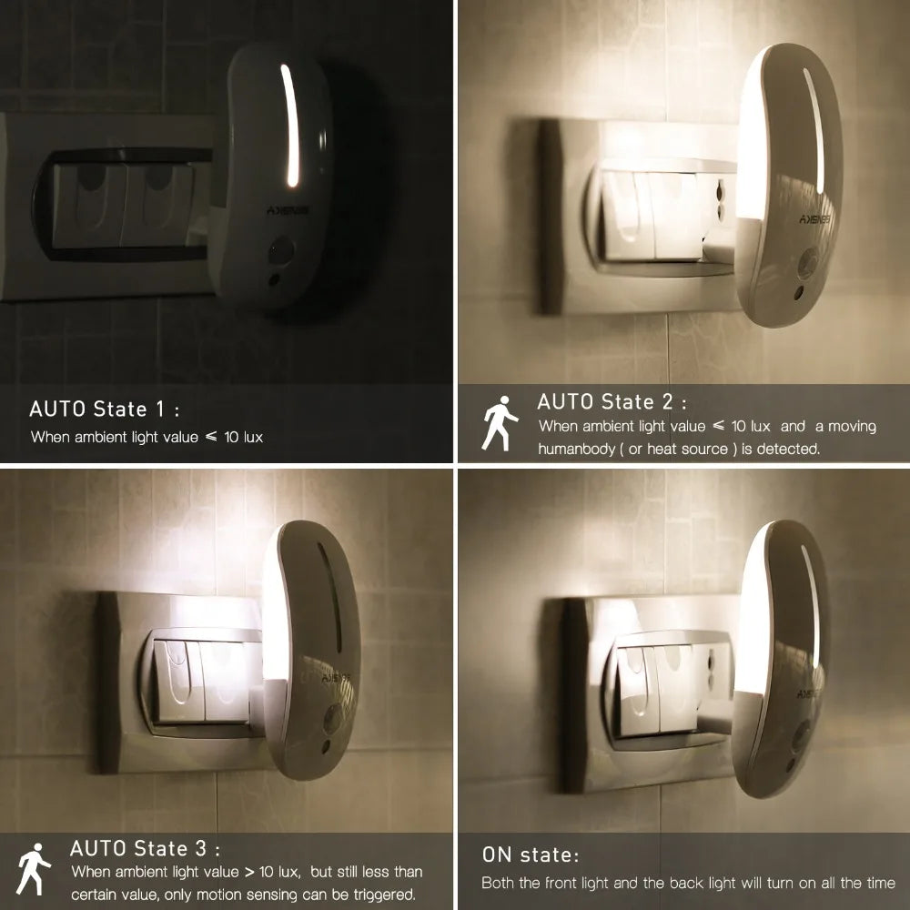 SENSKY  Motion Sensor LED Night Light US PLUG  EU PLUG UK PLUG  For Hallway Pathway