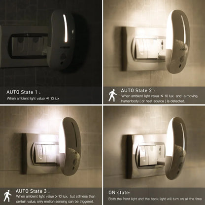 SENSKY  Motion Sensor LED Night Light US PLUG  EU PLUG UK PLUG  For Hallway Pathway