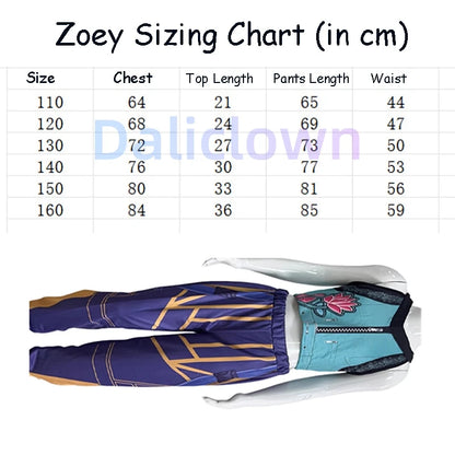 Huntrix KPop Demon Hunters Mira, Zoey & Rumi Cosplay Costume – Kids & Girls Birthday, Anime Uniform Halloween Outfit