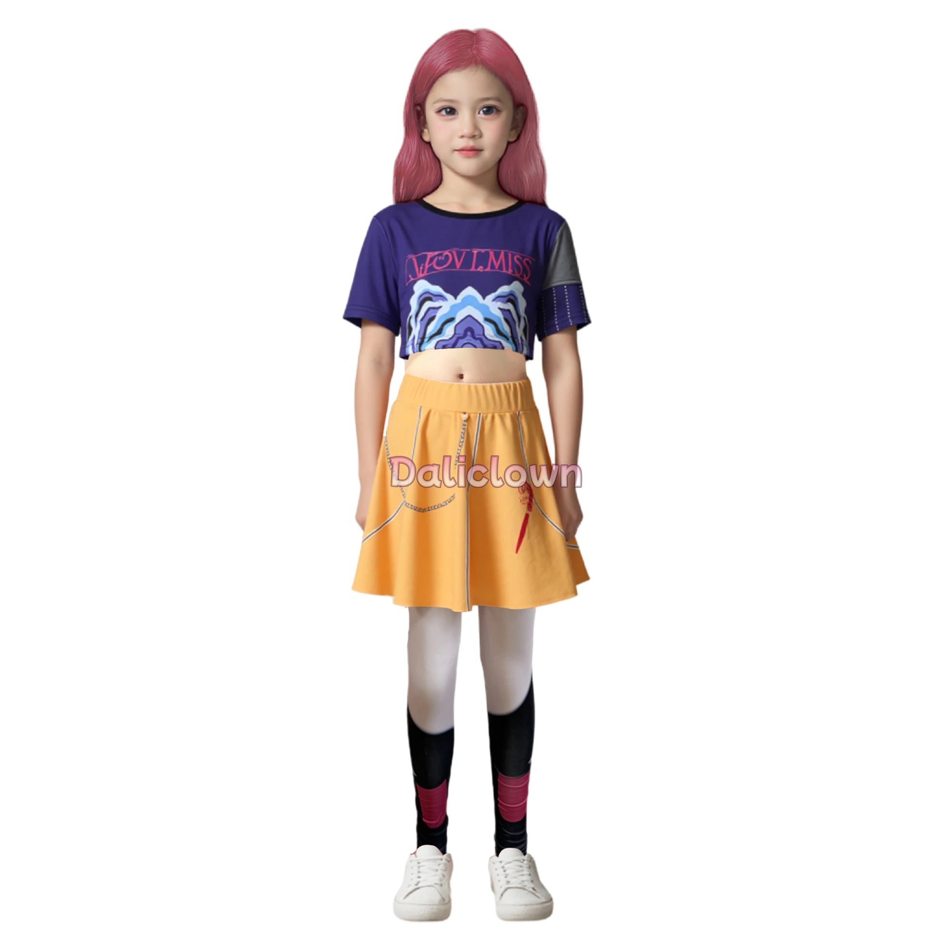 Huntrix KPop Demon Hunters Mira, Zoey & Rumi Cosplay Costume – Kids & Girls Birthday, Anime Uniform Halloween Outfit