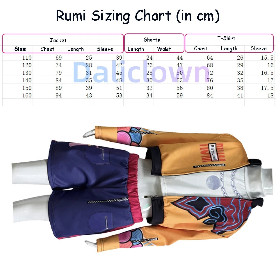 Huntrix KPop Demon Hunters Mira, Zoey & Rumi Cosplay Costume – Kids & Girls Birthday, Anime Uniform Halloween Outfit