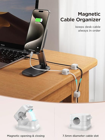 JOYROOM Magnetic Cord Holder – 12 Pack Adjustable Cable Organizer Clips - Urbizia