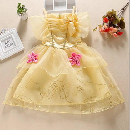 Kids Princess Costume – Elsa,Mermaid Pageant Dress for Girls 3-10Y