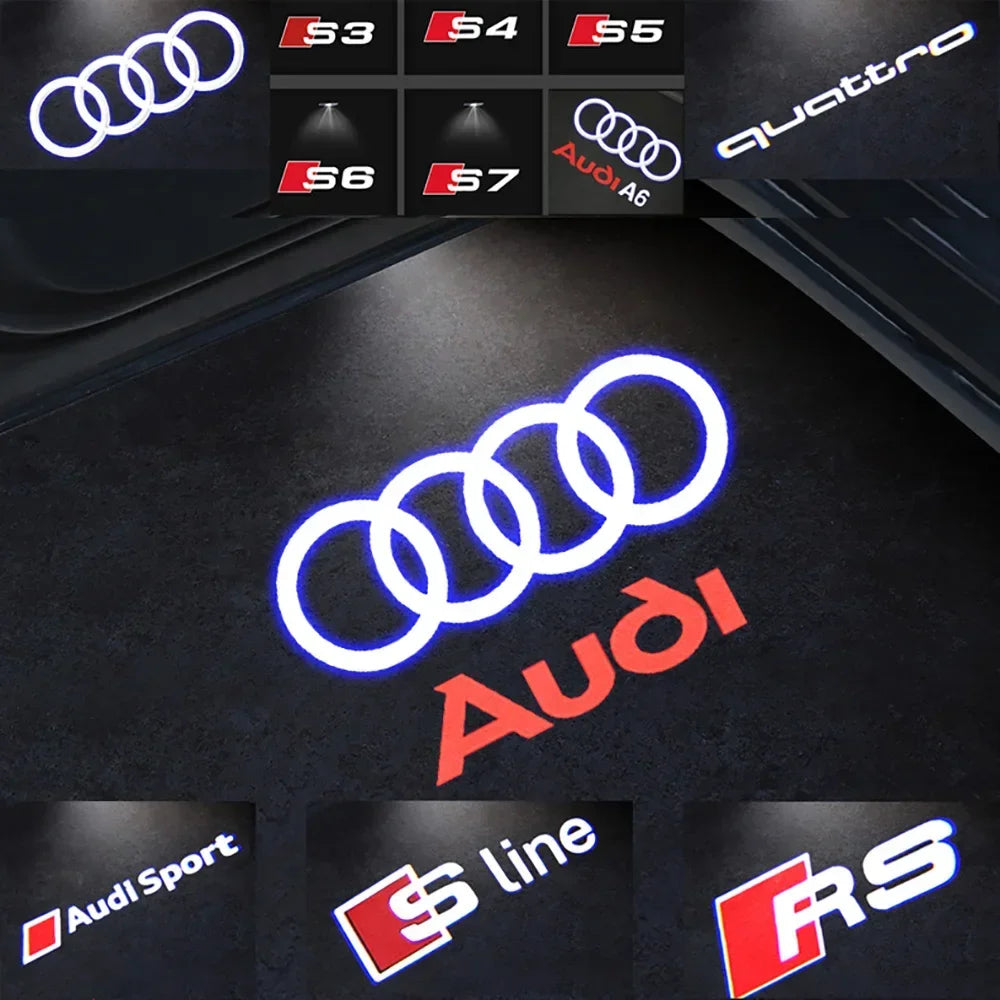 LED Car Door Logo Welcome Light – For Audi A Series & Q Series  