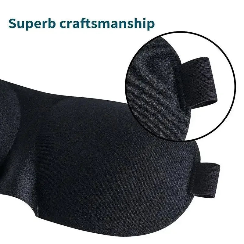 Breathable 3D Sleeping Eye Mask Strong Blackout Eye Mask Eye Mask Soft Portable Blindfold Travel Eyeshade for School Home Office - Urbizia