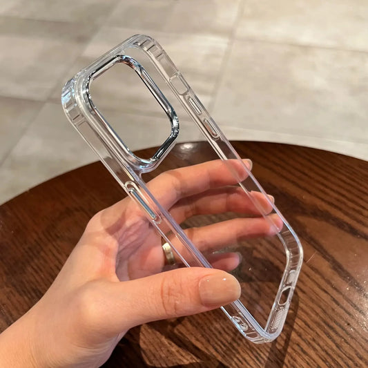 Luxury Clear iPhone Case Shockproof Silicone Cover