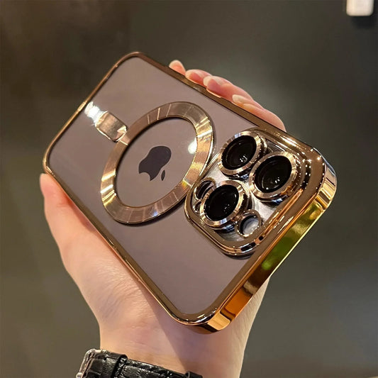 Luxury Magnetic Clear iPhone Case Wireless Charging