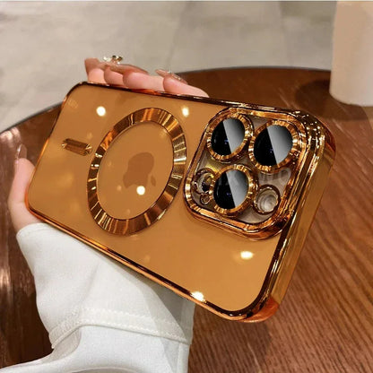 Luxury Magnetic Clear iPhone Case Wireless Charging