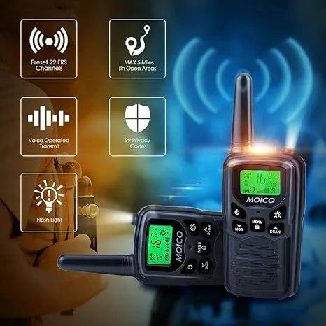 MOICO Long Range Walkie Talkies (2 Pack) - Urbizia