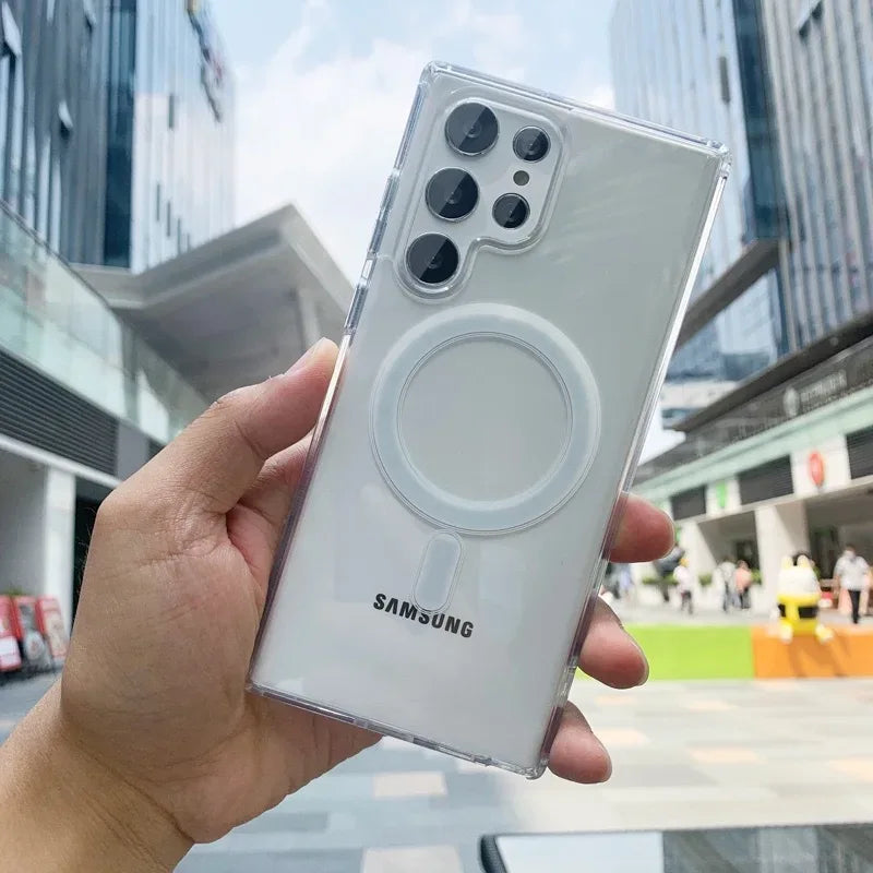 MagSafe Magnetic Case Samsung | Shockproof Clear Cover