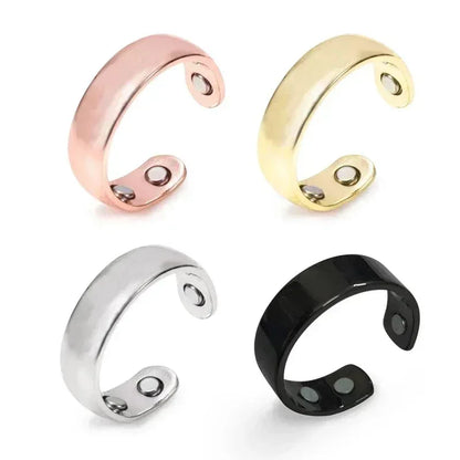Magnetic Anti Snoring Ring Sleep Aid for Snoring Relief Better Sleep Titanium Steel Acupressure Ring - Urbizia