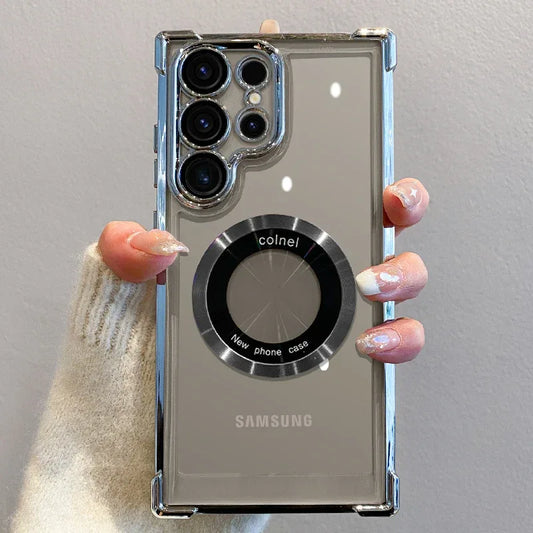 Magnetic Clear Case Samsung | Luxury Shockproof Cover