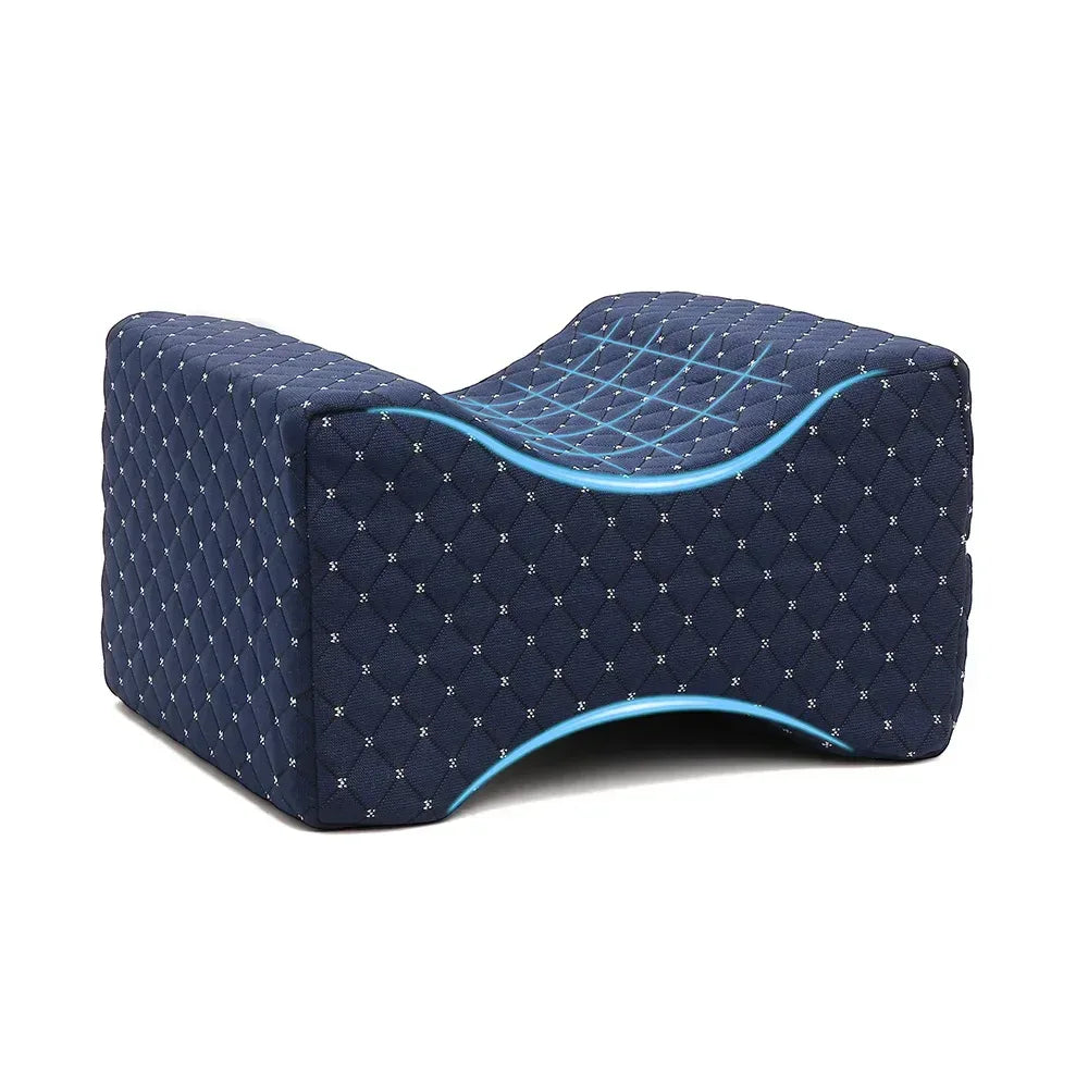 Memory Foam Leg & Knee Pillow with Side Sleeping Belt