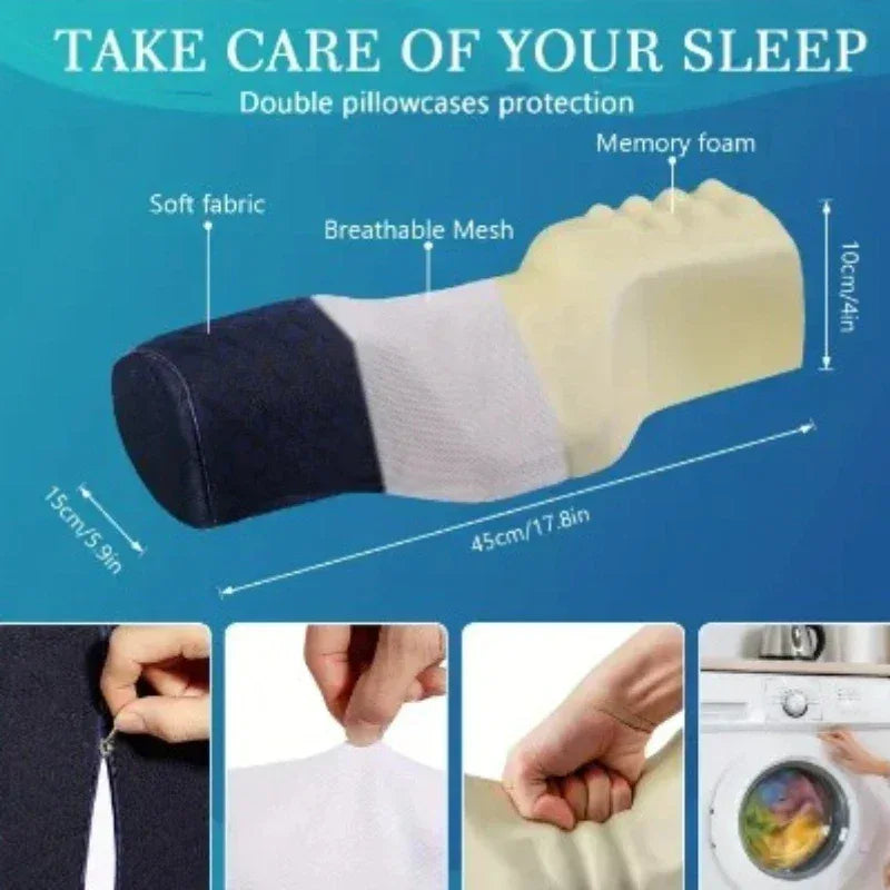 Memory Foam Neck Pillow – Cervical Support & Comfort