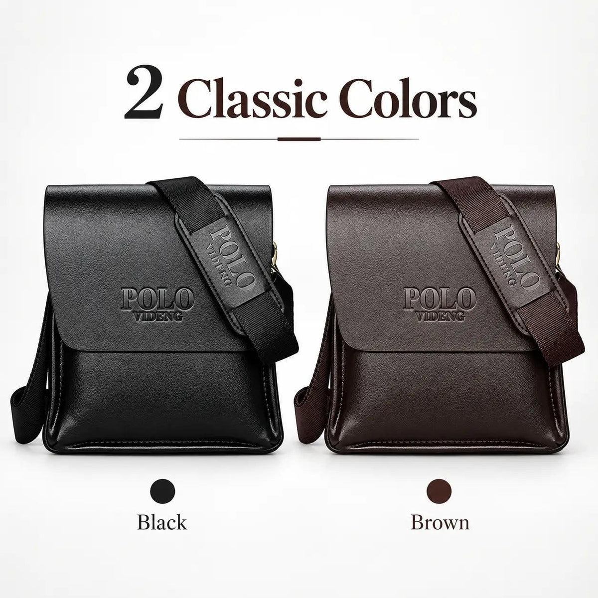 Men's PU Leather Shoulder Bag – Business Crossbody Satchel