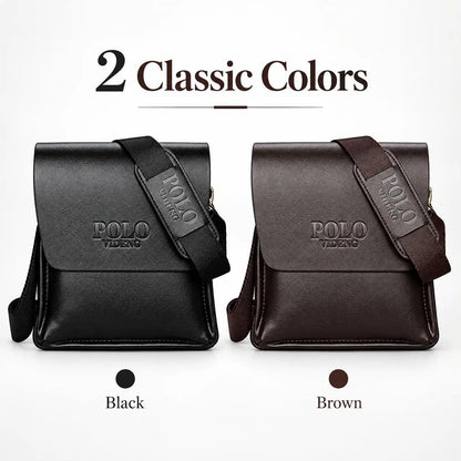 Men's PU Leather Shoulder Bag – Business Crossbody Satchel